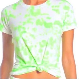 Sundry green and white T-shirt - size 2, small